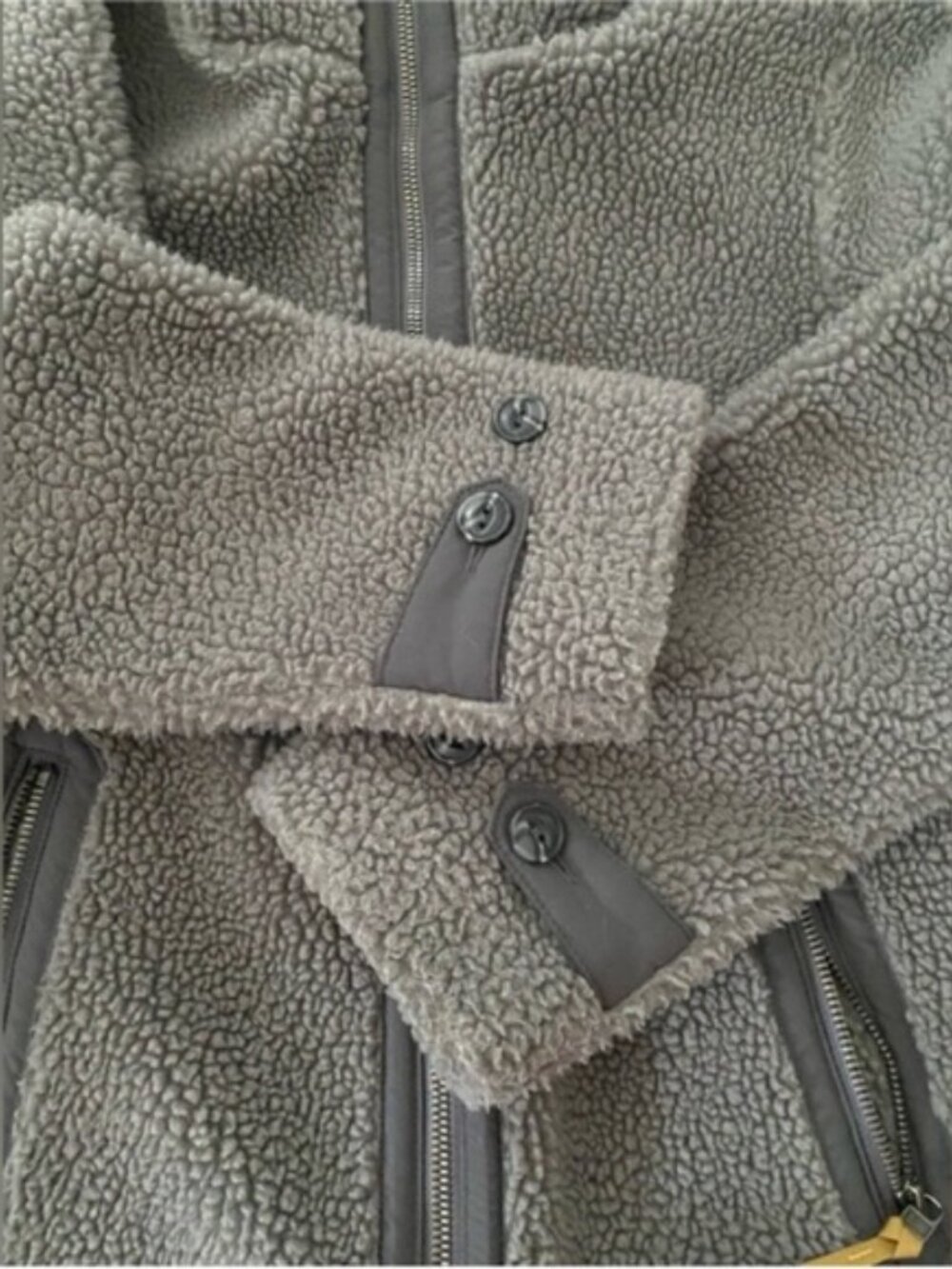 Patagonia Jacket Sharpa Full Zip Divided Sky Fleece Jacket Grey size Small - Picture 13 of 14